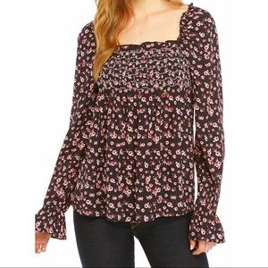 NWT Taylor & Sage Long Sleeve Smocked Top